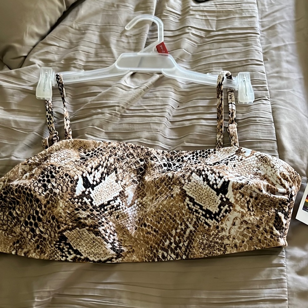 Animal print Lovely Lift Wrap Bikini Top size M (8-10) Brand New